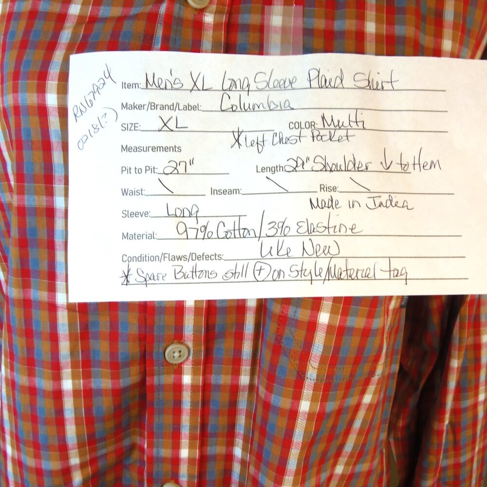 Columbia Men’s Long Sleeve Plaid Casual Button Dress Shirt Size XL Button Down - Picture 2 of 12